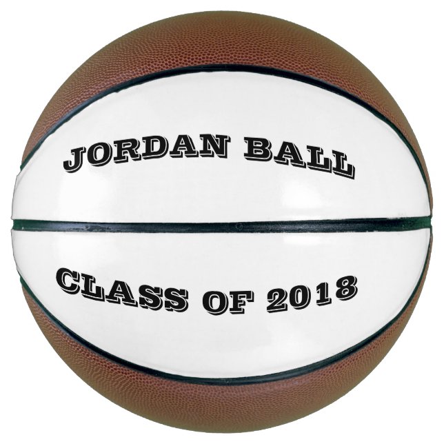 Personalised Graduation Name Class Year Sport Gift Basketball (Front)