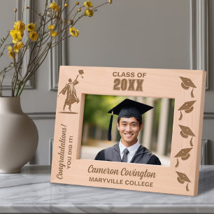 Personalised Graduation Name, School/College, Year Etched Frames