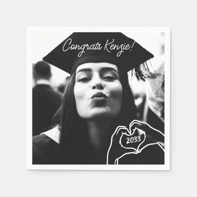Personalised Graduation Napkins Custom Photo  (Front)