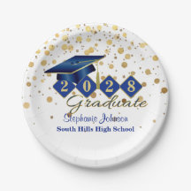 Personalised Graduation Party Blue & Gold 20XX