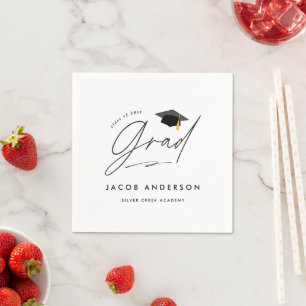 Personalised Graduation Party Custom Name Napkin