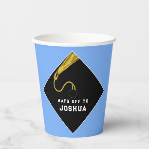Personalised Graduation Party Maroon Paper Cups