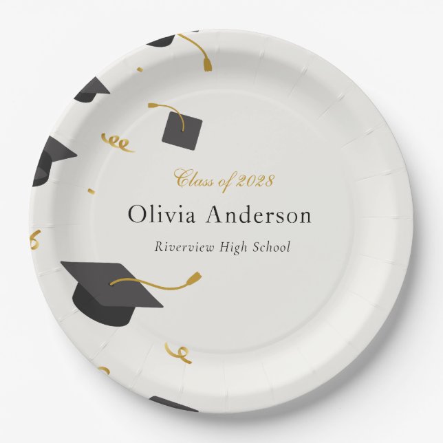 Personalised Graduation Party Paper Plate (Front)