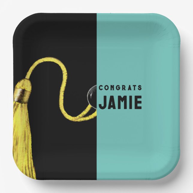Personalised Graduation Party Paper Plates (Front)