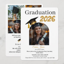 Personalised Graduation Party Photo Invitation