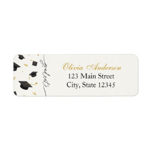Personalised Graduation Party Return Address Label