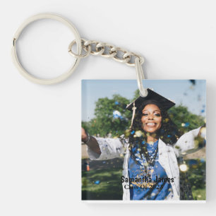 Personalised Graduation Photo and Name  Key Ring