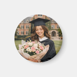 Personalised Graduation Photo Button Magnet