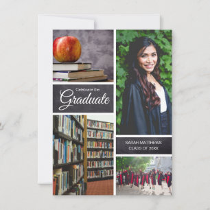 Personalised Graduation Photo collage Announcement