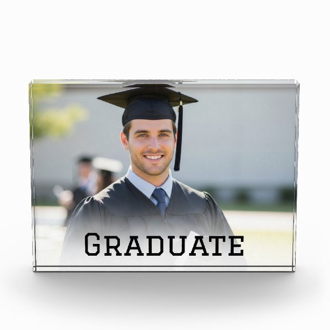 Personalised Graduation Photo Keepsake Memory Gift Block (Front)