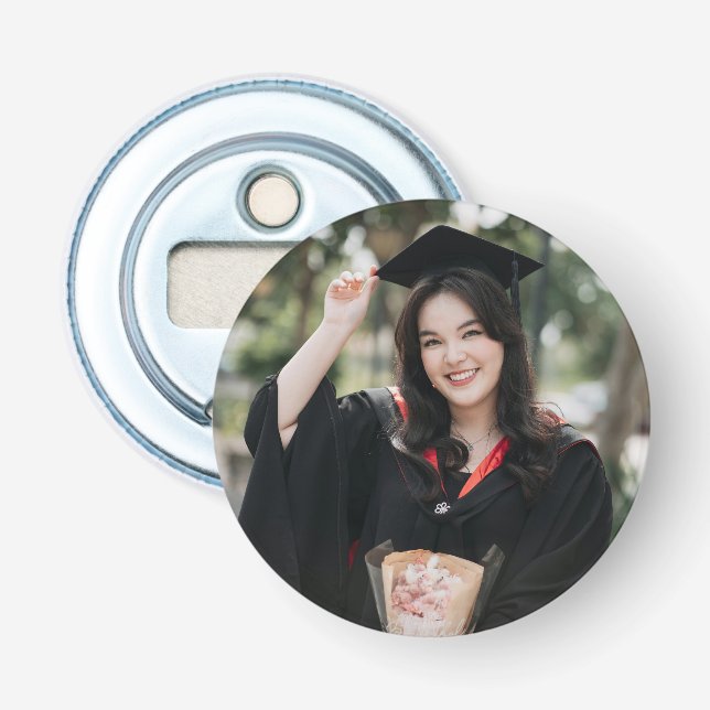 Personalised Graduation Photo Keepsake Memory Gift Bottle Opener (Front)