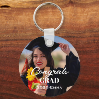 Personalised Graduation Photo Keychain