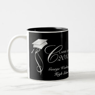 Personalised Graduation Photo Mugs - Silver