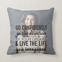 Personalised Graduation Photo Quote Pillow