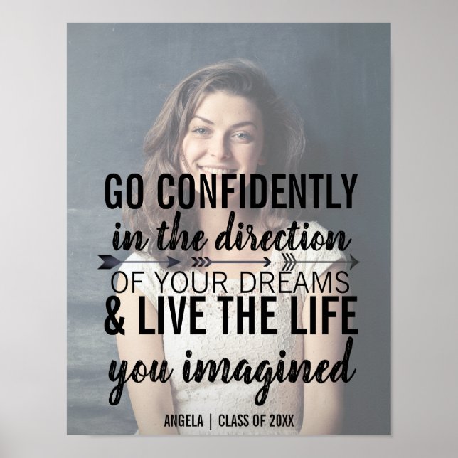 Personalised Graduation Photo Quote Poster (Front)