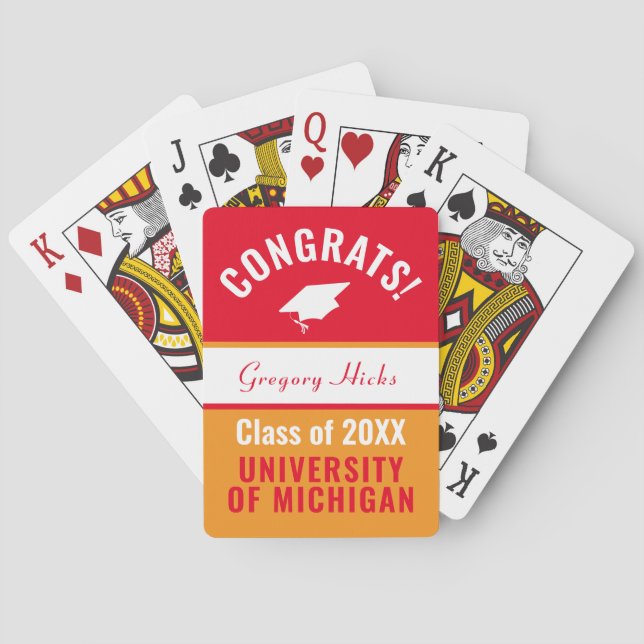 Personalised Graduation Playing Cards (Back)