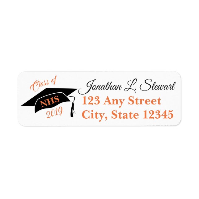 Personalised Graduation Return Address Labels (Front)