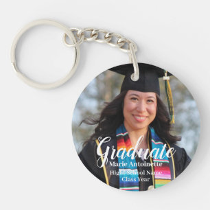 Personalised Graduation Simple Photo Key Ring