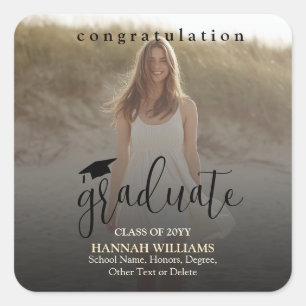 Personalised Graduation Sticker – Name and Photo
