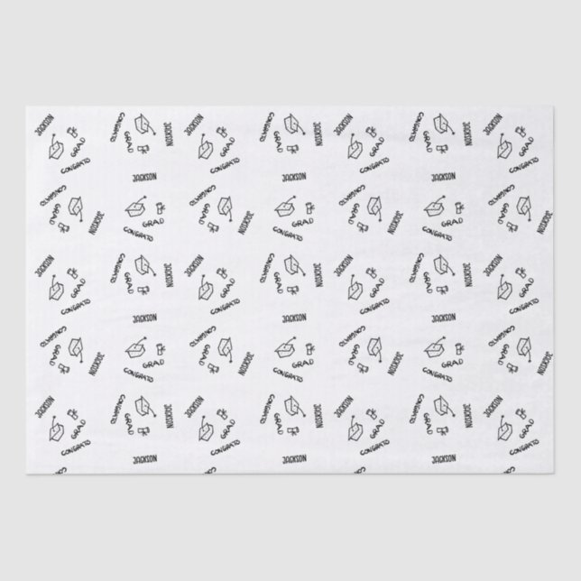 Personalised Graduation Tissue Paper (Front)