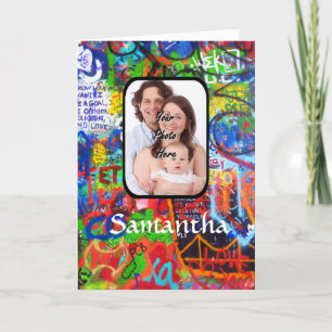 Personalised graffiti card