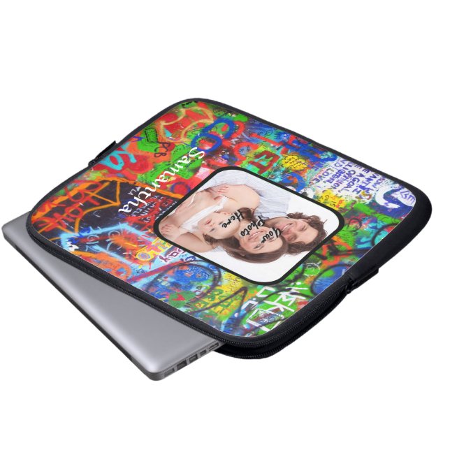 Personalised graffiti laptop sleeve (Front Bottom)