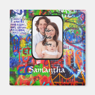 Personalised graffiti magnet