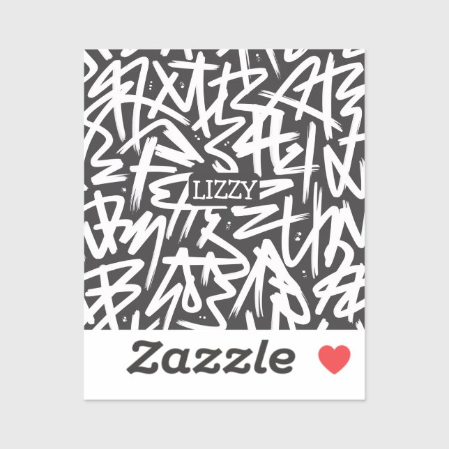 Personalised Graffiti Name Pattern — Custom Urban (Sheet)