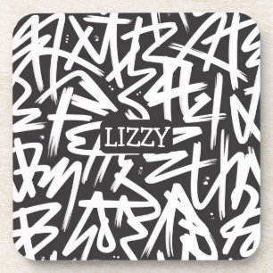 Personalised Graffiti Name Pattern — Custom Urban Coaster