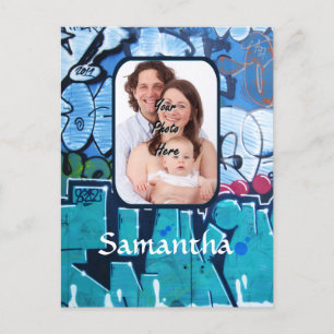 Personalised graffiti postcard