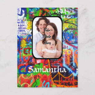 Personalised graffiti postcard