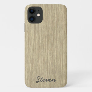 Personalised Grainy Faded Aged Wood iPhone 11 Case