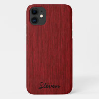 Personalised Grainy Red Wood