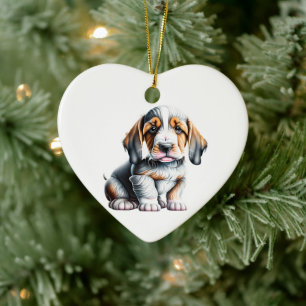 Personalised Grand Basset Griffon Vendéen Puppy Ceramic Ornament