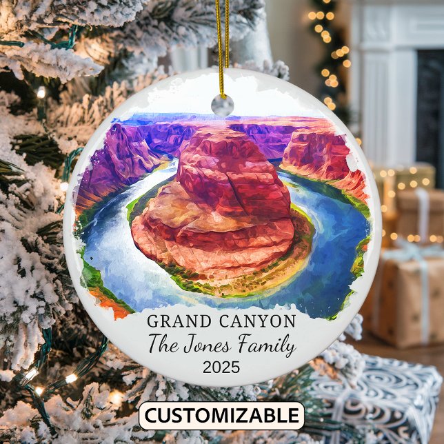 Personalised Grand Canyon, Arizona Gift Ceramic Ornament (Creator Uploaded)