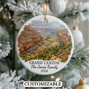 Personalised Grand Canyon National Park, Arizona Ceramic Ornament
