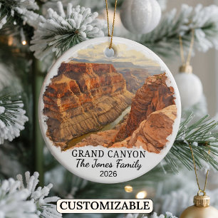 Personalised Grand Canyon National Park, Arizona Ceramic Ornament