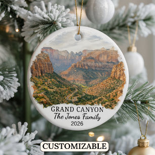 Personalised Grand Canyon National Park, Arizona Ceramic Ornament