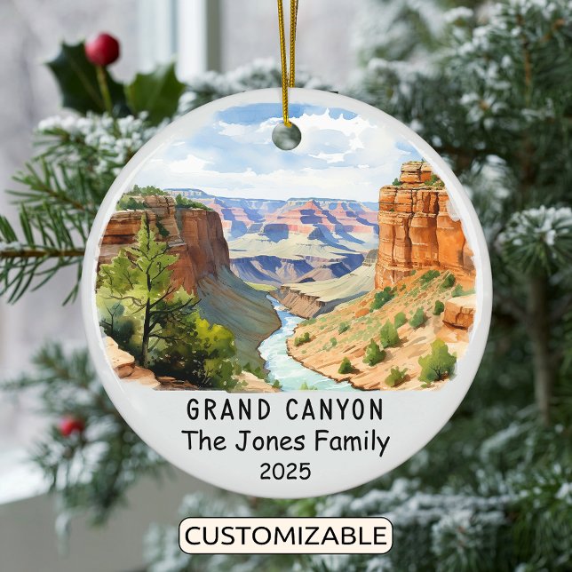 Personalised Grand Canyon Ornament, Arizona Ceramic Ornament (Creator Uploaded)