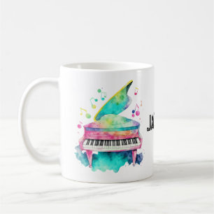 Personalised Grand Piano Mug – Custom Name 