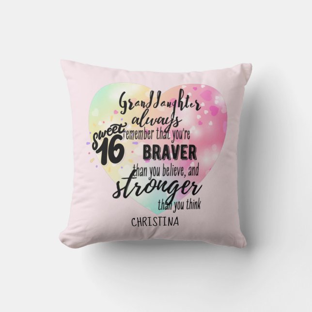 Personalised GRANDAUGHTER Gifts | Cute Quotes Fun  Cushion (Front)