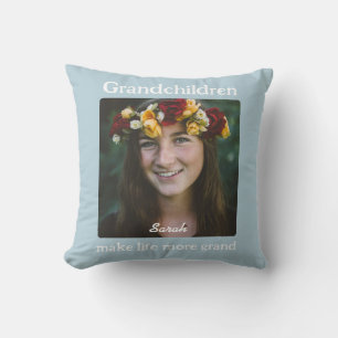 Personalised Grandchildren gift for grandparents Cushion
