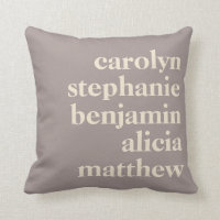 Personalised Grandchildren Names in Taupe Brown