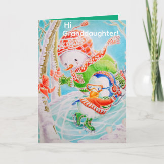 Personalised Granddaughter's Christmas Card