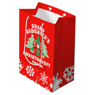 Personalised Granddaughter's Christmas Gift Medium Gift Bag