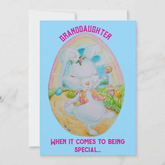Personalised Granddaughter's Easter Greeting Card  (Front)