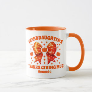 Personalised Granddaughter's Thanksgiving  Mug