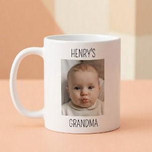 Personalised Grandma Baby Photo Coffee Mug