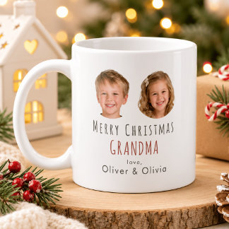 Personalised Grandma Christmas Gift Photo Mug
