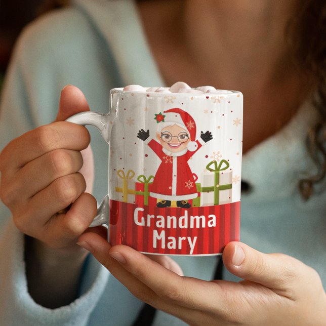 Personalised Grandma Christmas Gift Snowy Holiday Coffee Mug (Creator Uploaded)